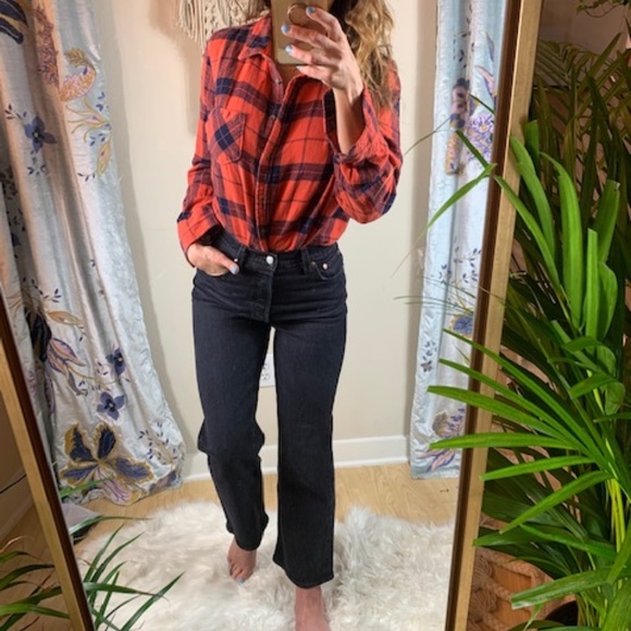 3/$18 • Merona • Plaid Flannel Button Down • L - Picture 9 of 12